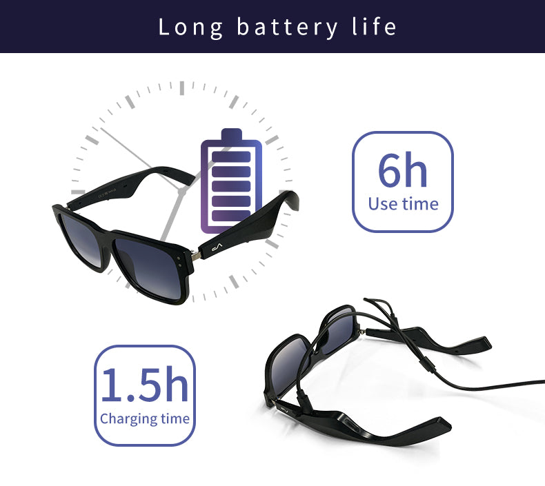 Fashion Wireless Earphone Smart Glasses